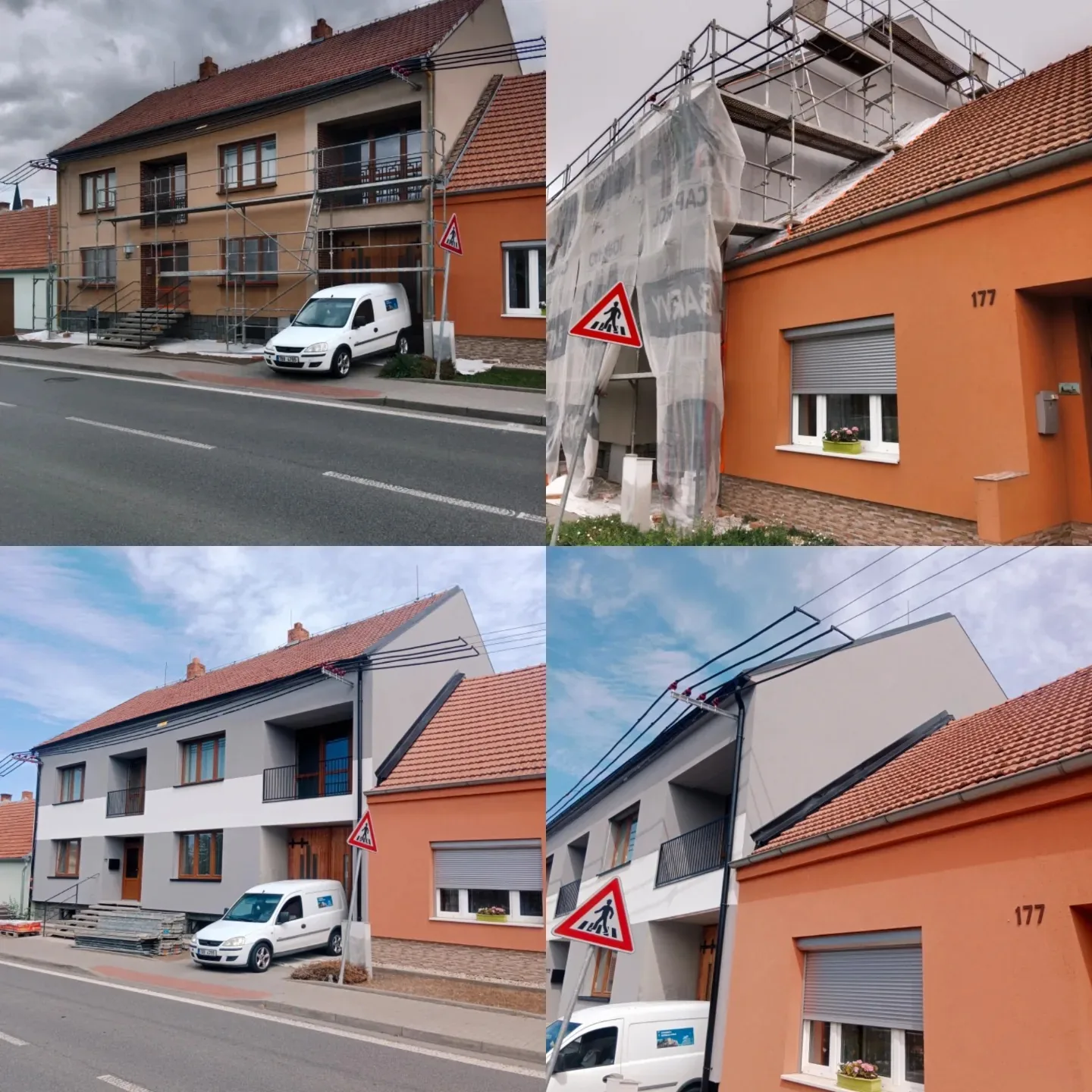 Bytový dům po zateplení a rekonstrukci fasády – nová moderní fasáda, výsledek