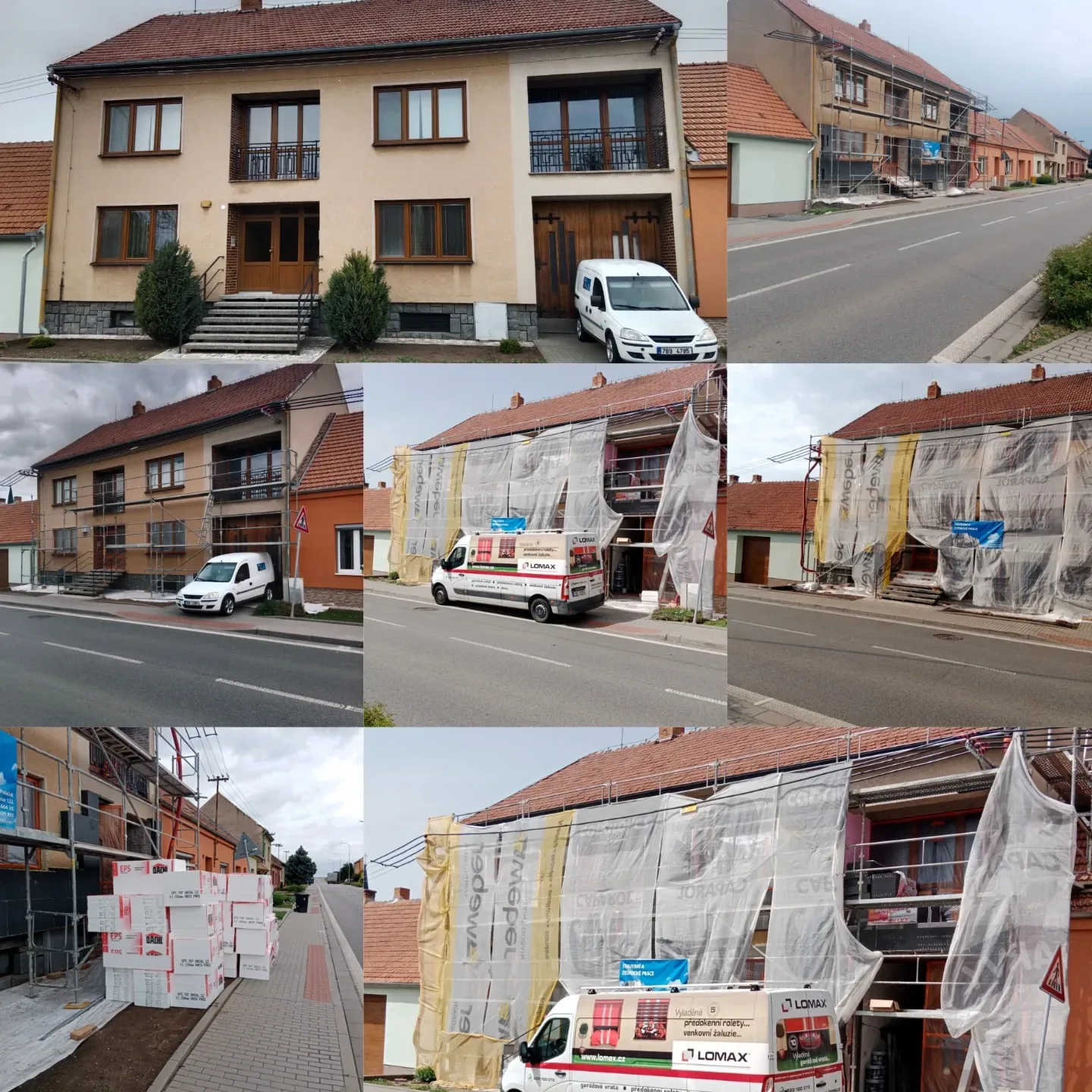 Bytový dům před rekonstrukcí a zateplením fasády – původní stav budovy