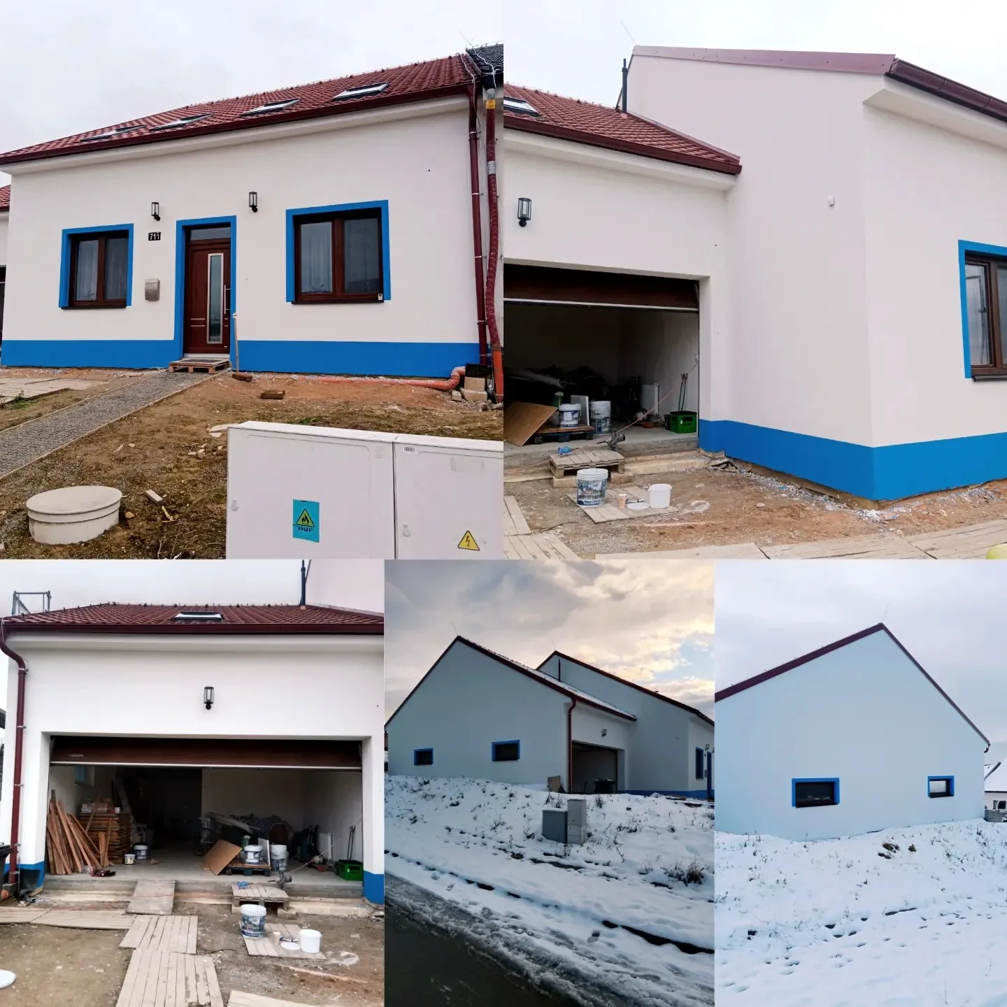 Novostavba rodinného domu – zateplení fasády a dokončovací omítkářské práce